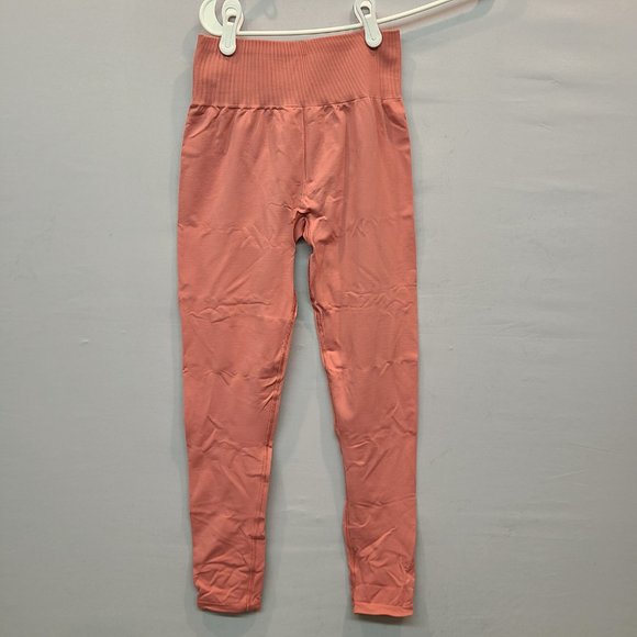Gymshark Legging Mid Rise Coral Pink Womens Small - Picture 3 of 5
